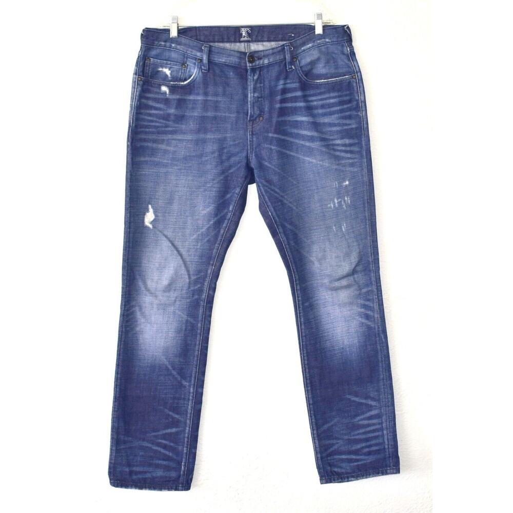 A8 Auth PRPS Demon Fit Slim Leg Distressed Button Fly Jeans Size 36
